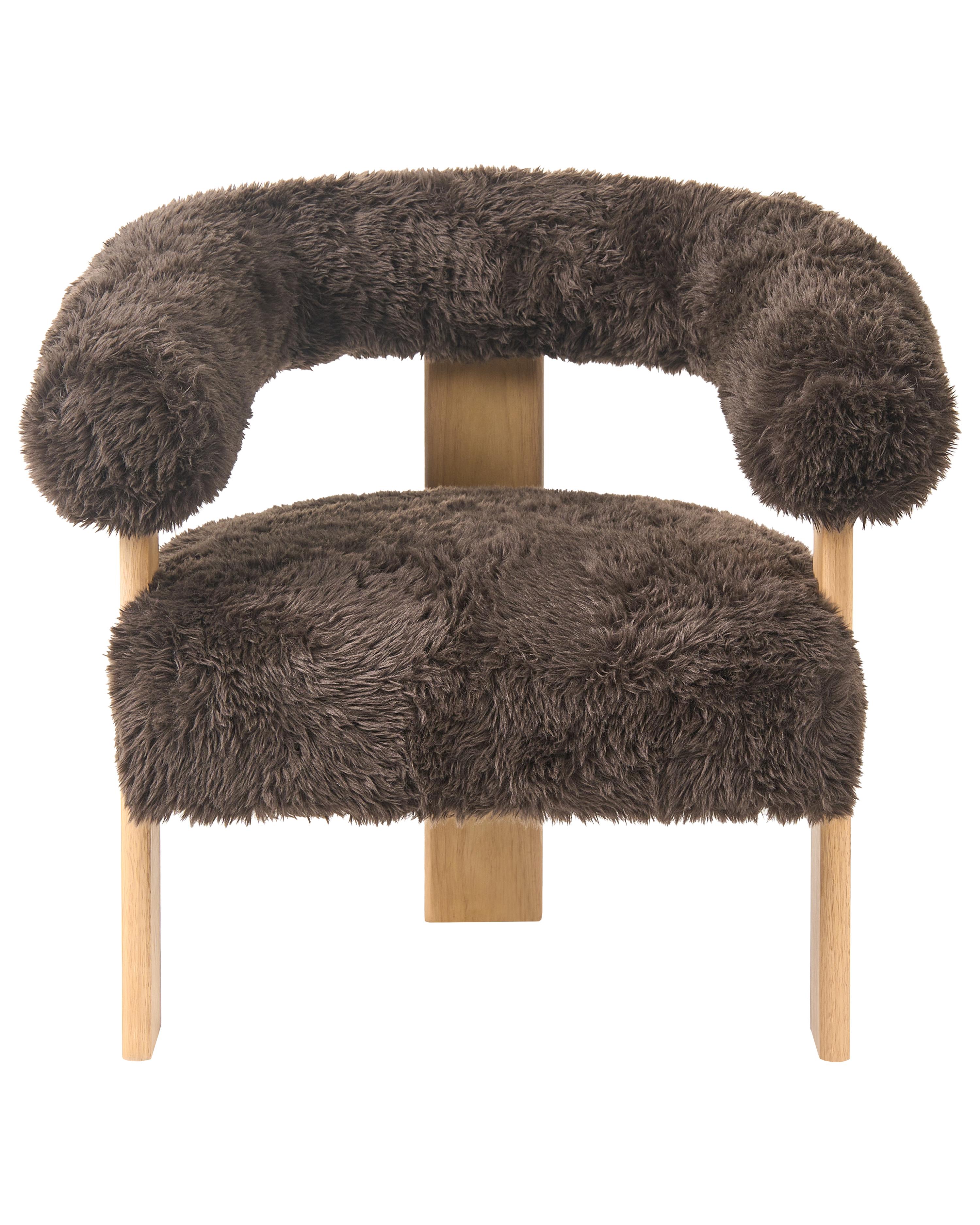 Fauteuil ILBRO Nepbont Donkerbruin/lichtbruin