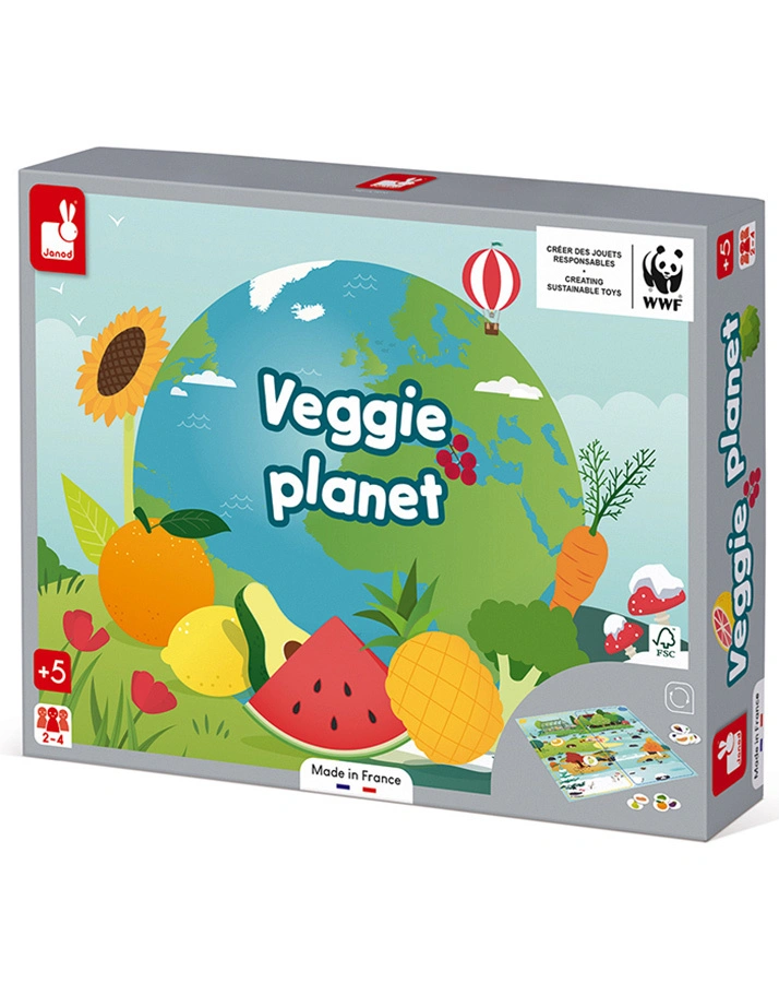Janod-WWF® Geschwindigkeitsspiel JAHRESZEITEN OBST & GEMÜSE in bunt