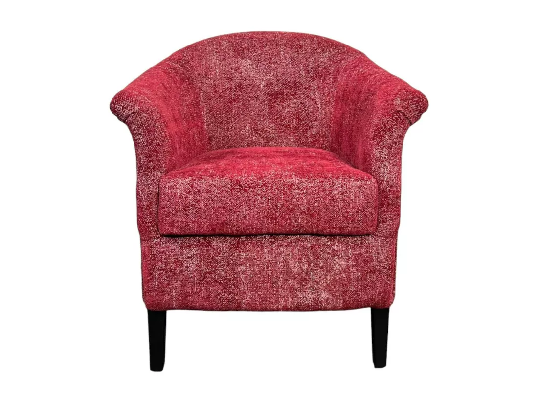 Fauteuil Cabriolet rouge chiné MIRA
