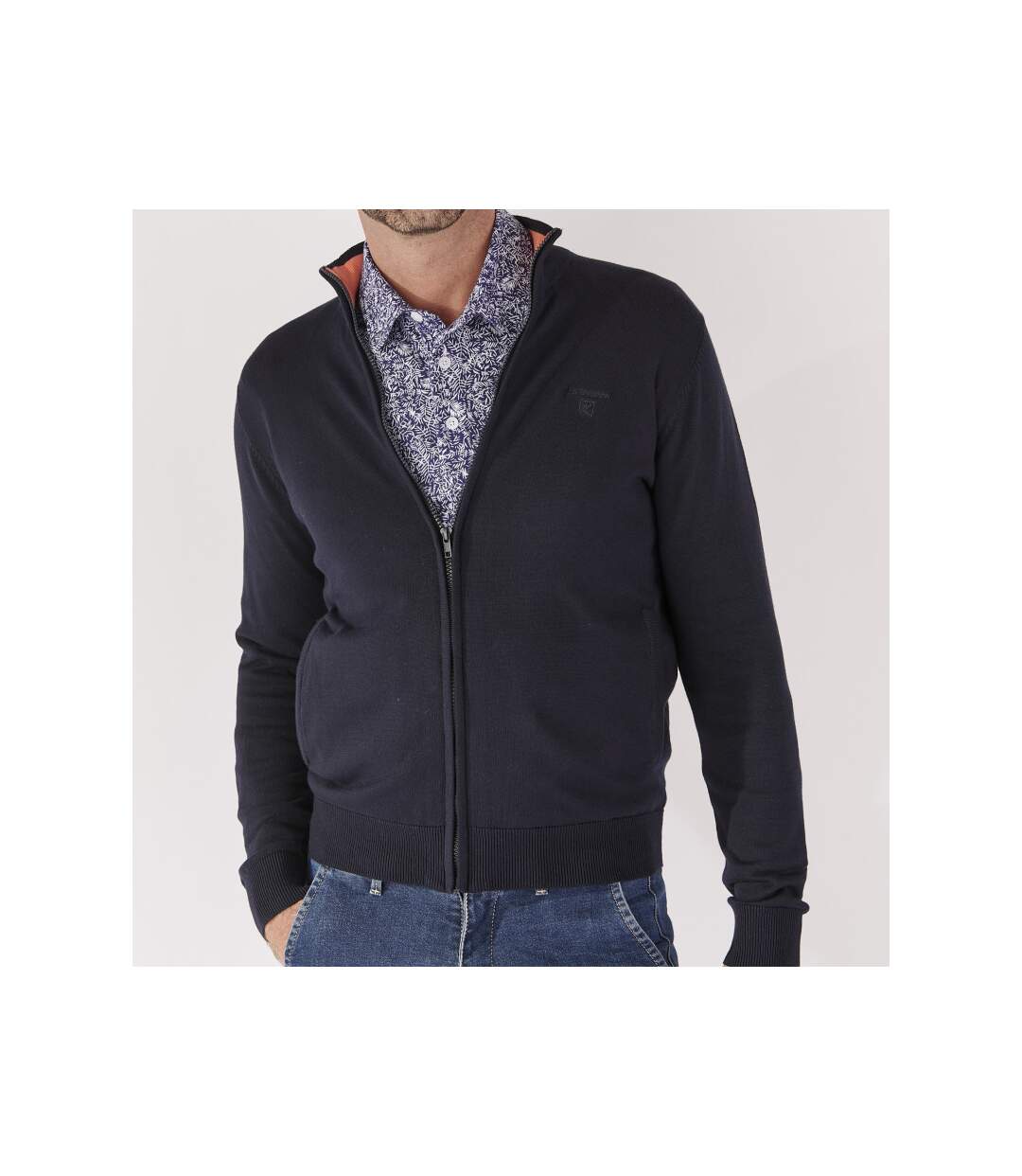 Gilet zippé uni à poches