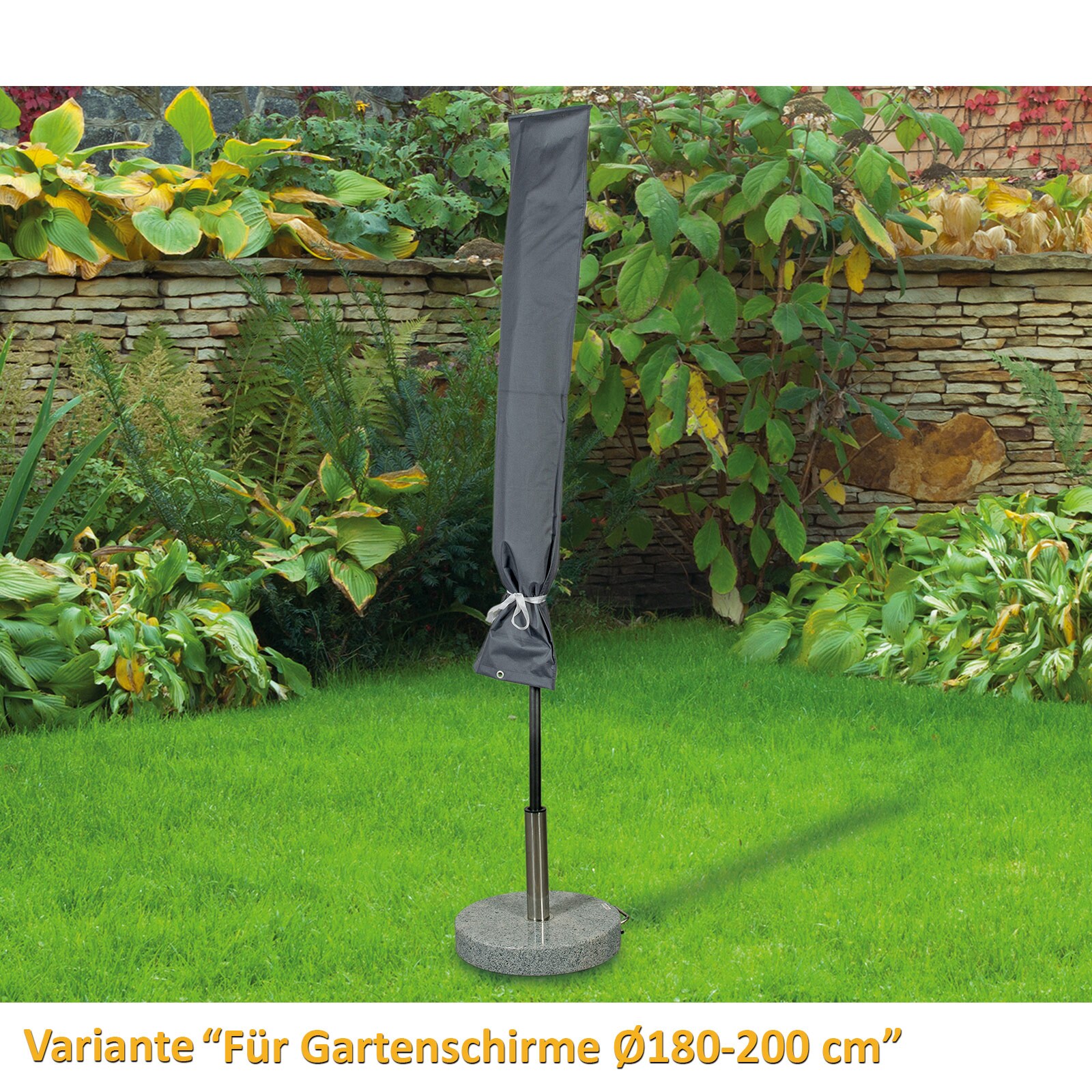 WEHNCKE Party Garten Schirm Schutzhülle Sonnen Schirm Hülle Haube Abdeckung 420D Variante: Für Garten Party Schirm Ø 200-410 cm