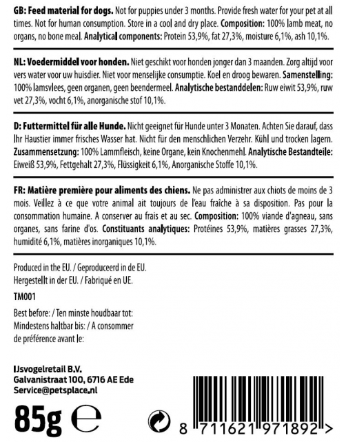 Timo Trainers Lam - Hondensnacks