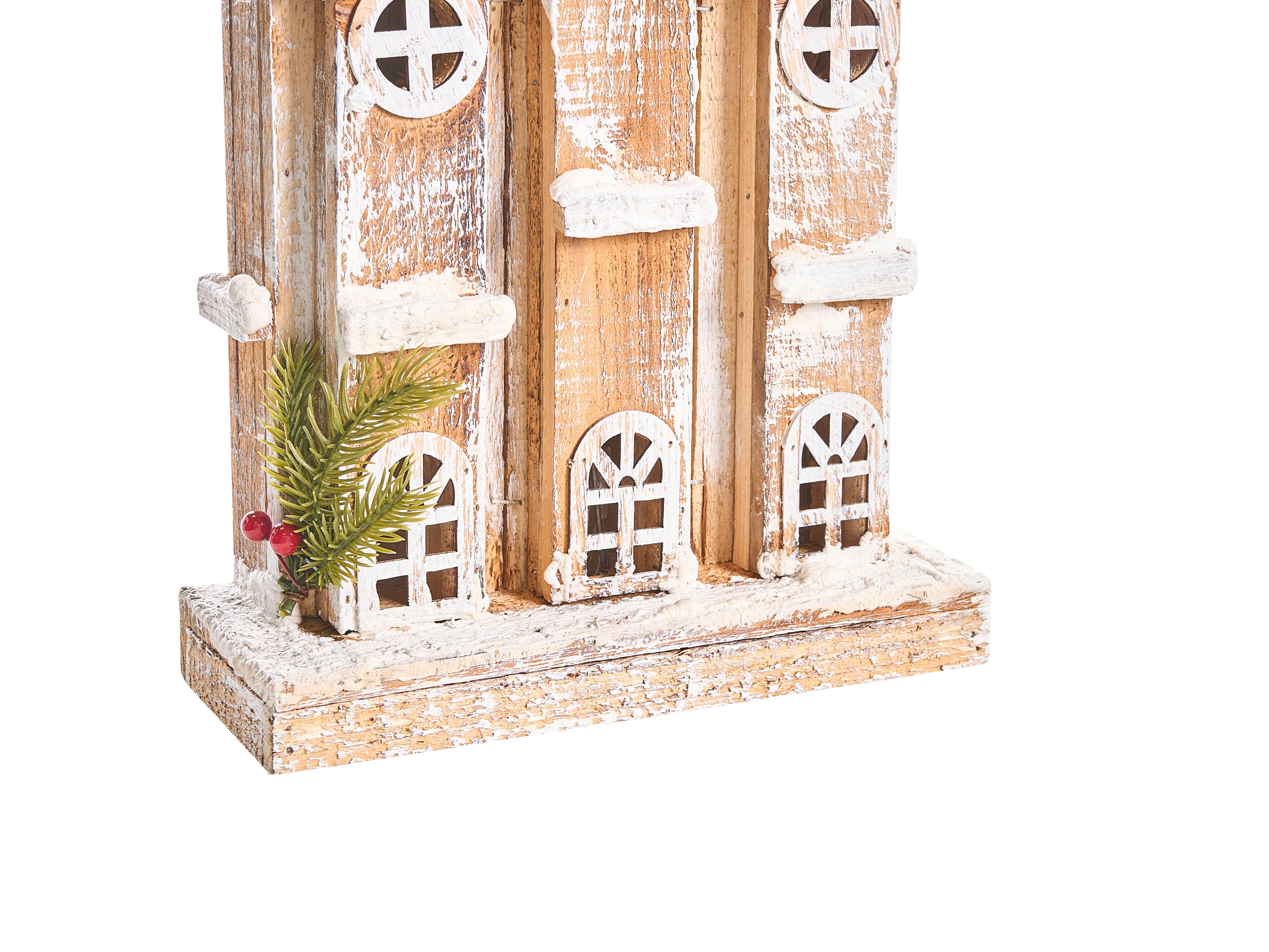 Kerstdecoratie LED NILAKA Huis 85 cm Lichtbruin
