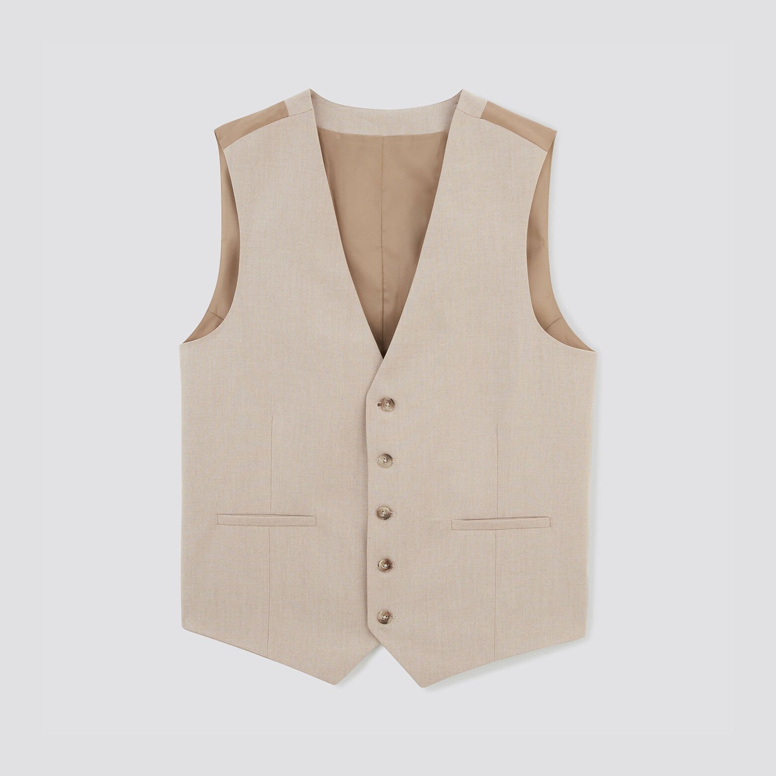 Gilet de costume bi-ton Beige