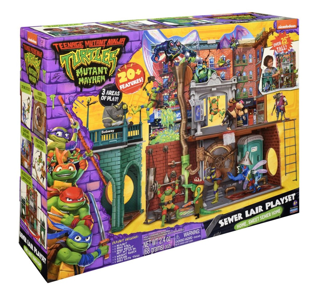 Turtles Mutant Mayhem - Legesæt Sewer Lair Dlx