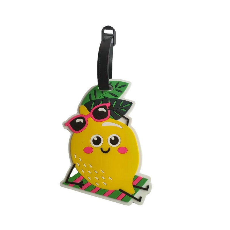 (5er Set) Silikon Kofferanhänger Gepäck Etiketten Luggage Tag mit Adressschild - Lustige Motive