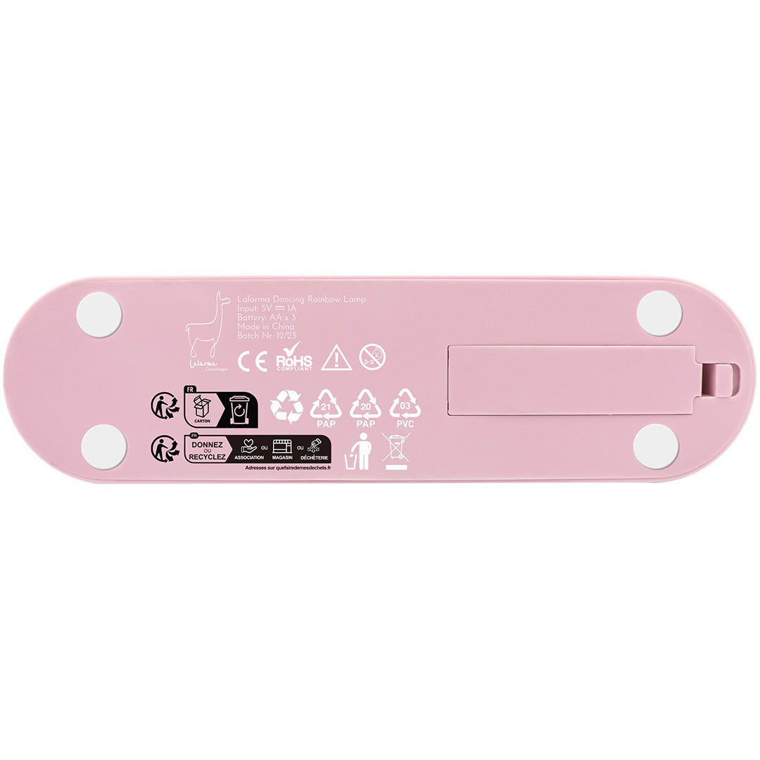 Lalarma lamp dansende regenboog - roze