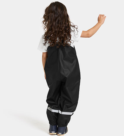 Didriksons Regenhose m. Träger - PU - Splashman - Schwarz