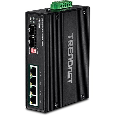 Trendnet TI-UPG62 commutateur réseau Non-géré L2 Gigabit Ethernet (10/100/1000) Connexion Ethernet, supportant l'alimentation via ce port (PoE) Noir