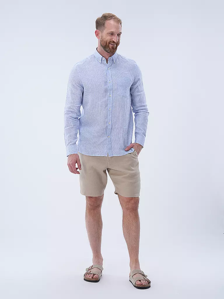 ECOALF Leinenhemd ADANALF blau