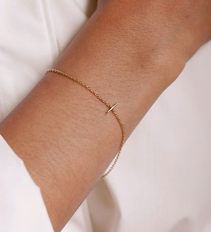 Design Letters Armband - I - 18 Karat vergoldet