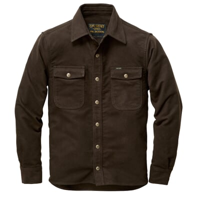 Herren-Hemdjacke Moleskin, Braun