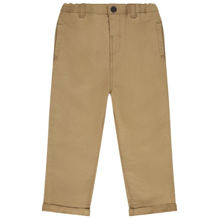 Pantalon en toile armurée pour bébé garçon - Moutarde