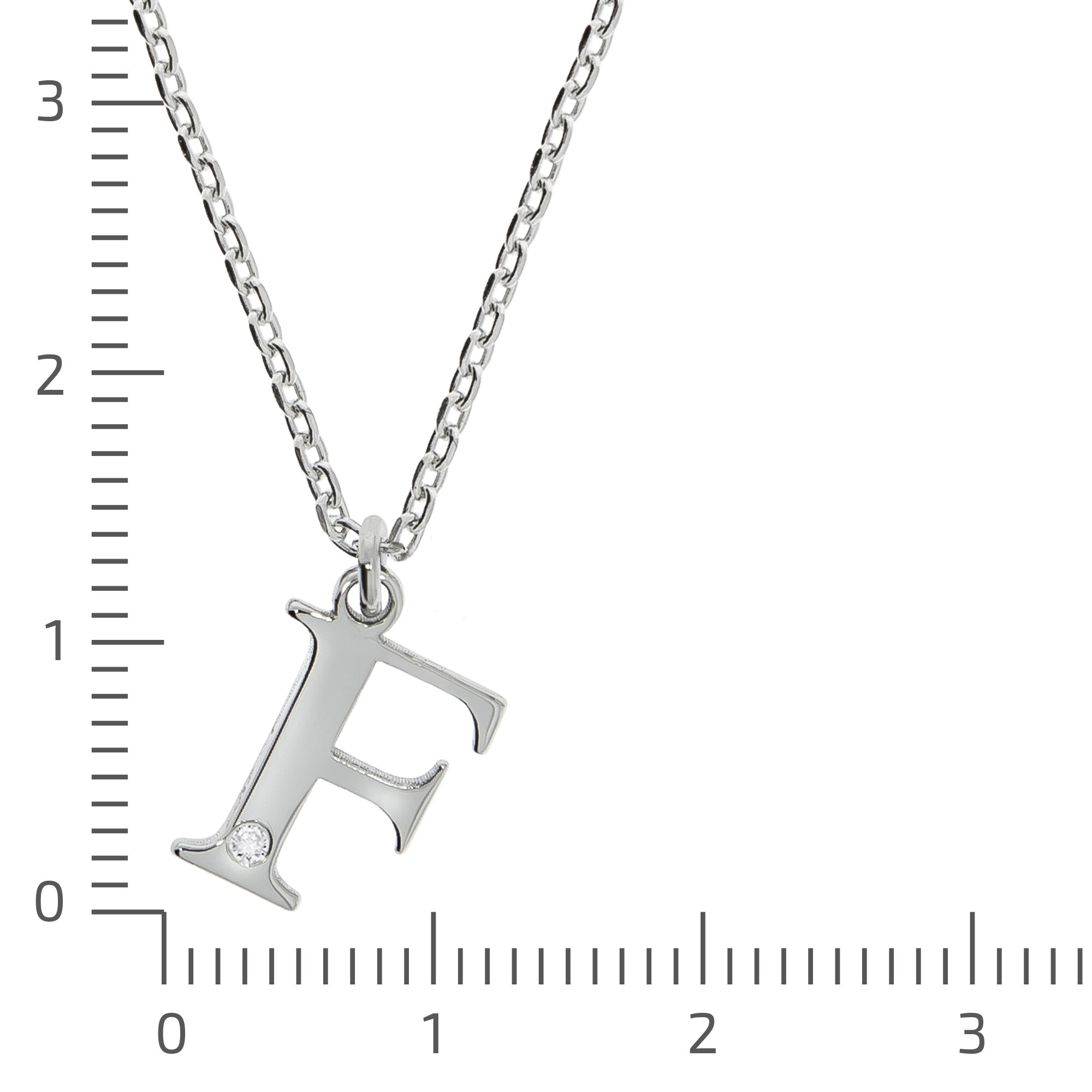 Diamonds by Ellen K. Halskette Silber 925 mit 1x Diamant 0,008ct. Buchstabe F