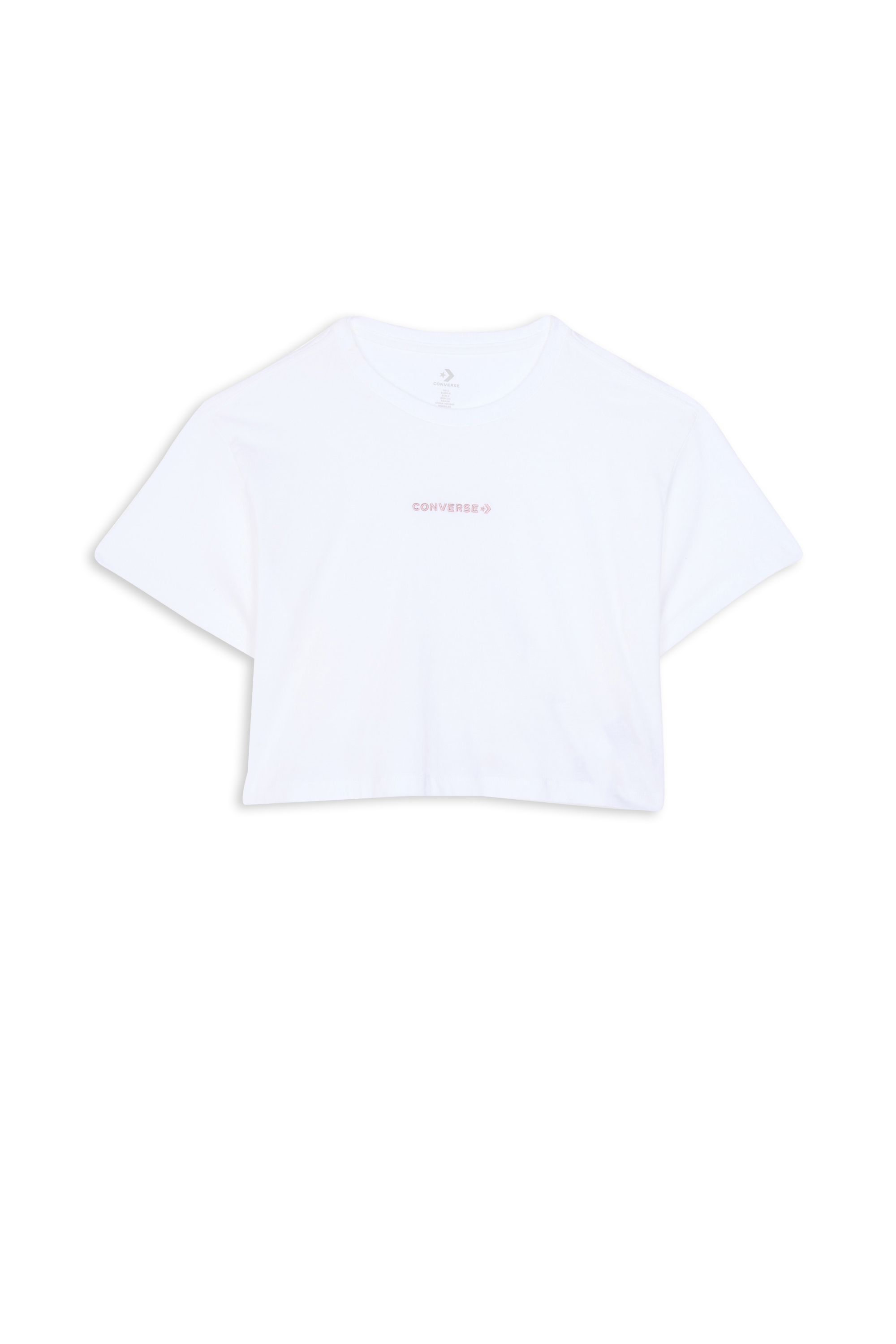 CONVERSE T-shirt CROPPED WORD Blanc
