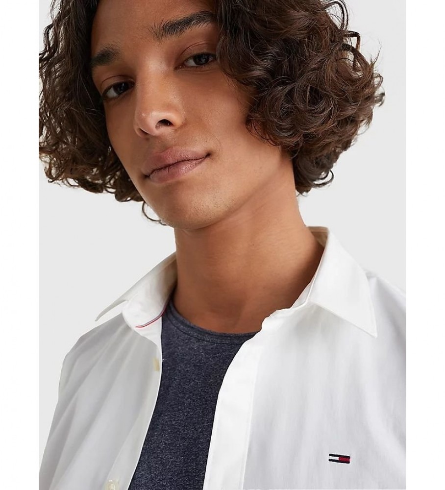 Camisa Tommy Jeans Popeln Original Stretch, branca
