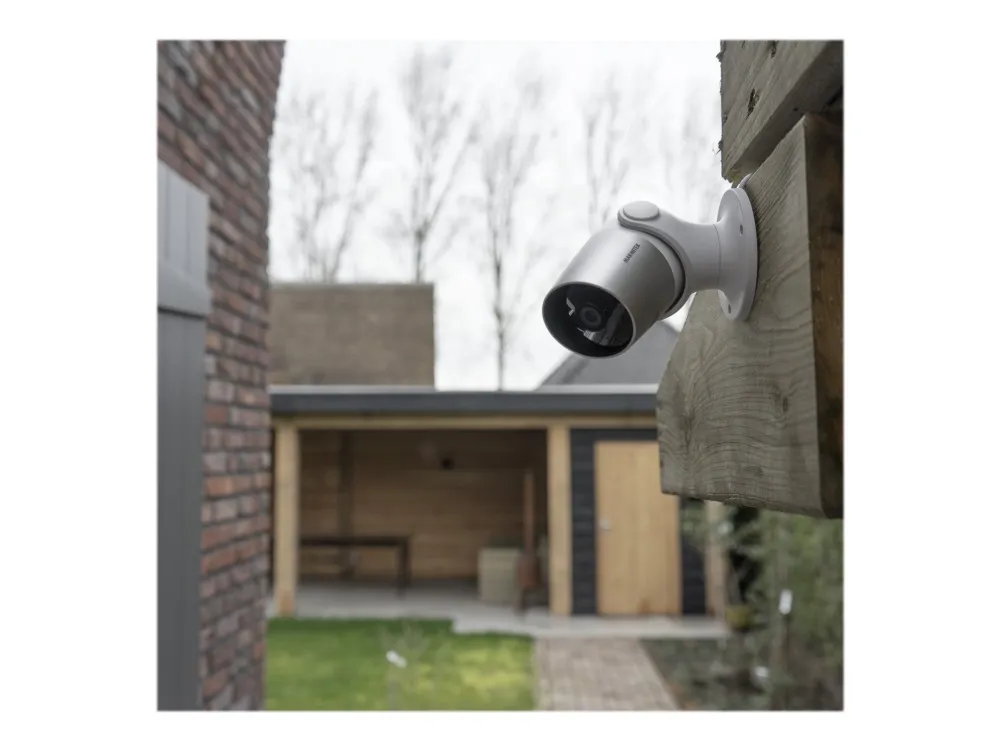 Marmitek Smart Me View MO - Netværksovervågningskamera - udendørs - modstandsdygtig over for vandsprøjt og byger - farve (Dag/nat) - 1920 x 1080 - 1080p - audio - trådløs - WiFi - H.264 - DC 12 V