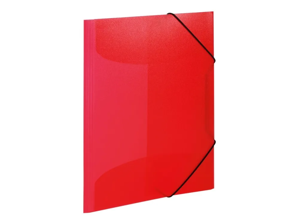 HERMA - 3-folds mappe - for A3 - gennemsigtig rød