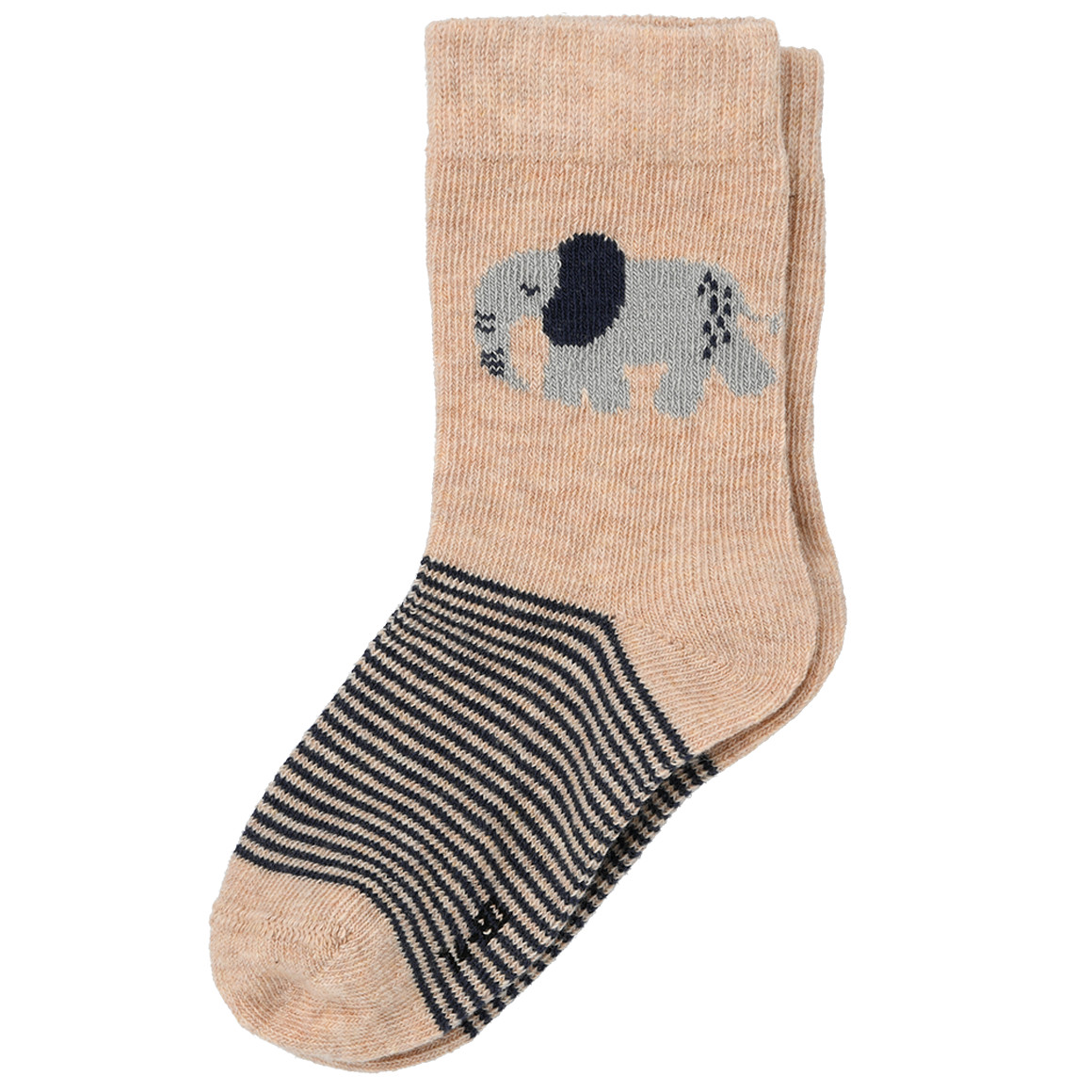 Topomini Pure Collection 3 Paar Baby Socken in verschiedenen Dessins creme / dunkelblau / hellbeige