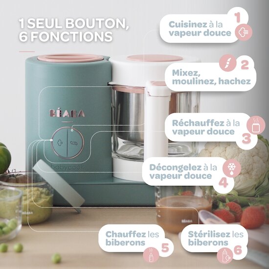 Babycook Néo Robot Bébé 6 en 1   Eucalyptus        de               Béaba