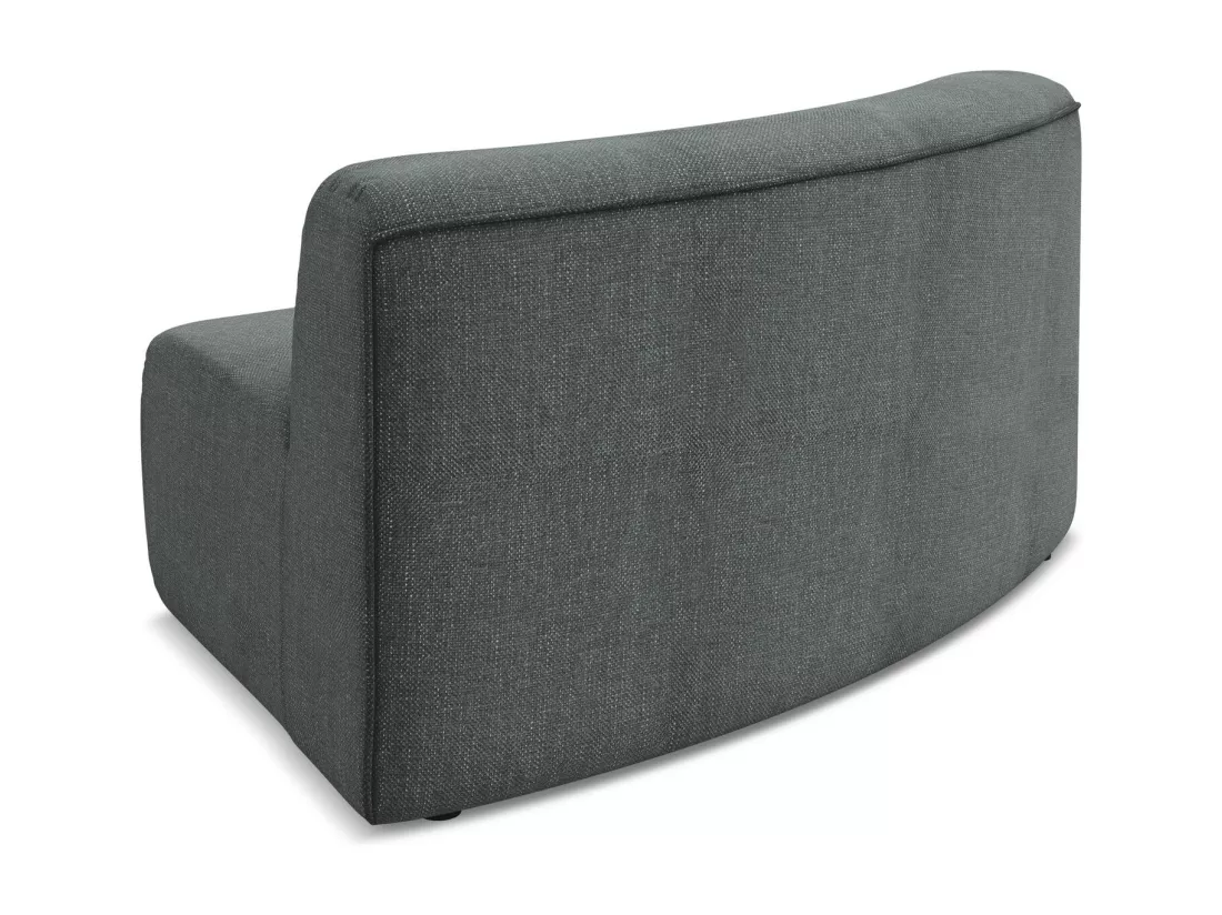 Fauteuil d'angle pour canapé modulable en tissu chenille - graphite - EKAHI