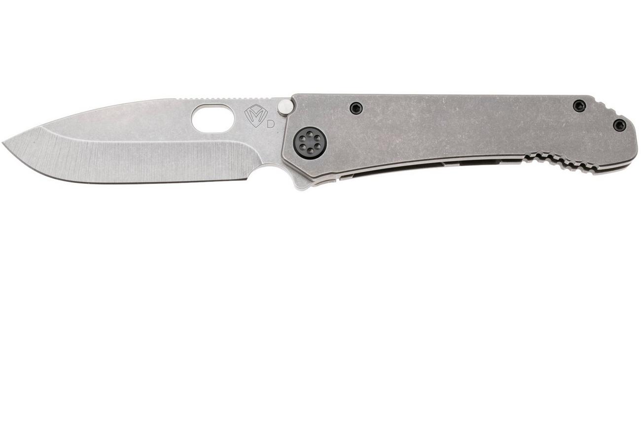 Medford 187 DP 25-187DP-01, Tumbled D2 Droppoint, Old School Tumbled Handle, Black Hardware zakmes