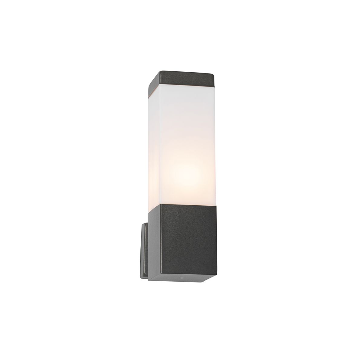 Moderne buiten wandlamp donkergrijs met opaal - Malios
