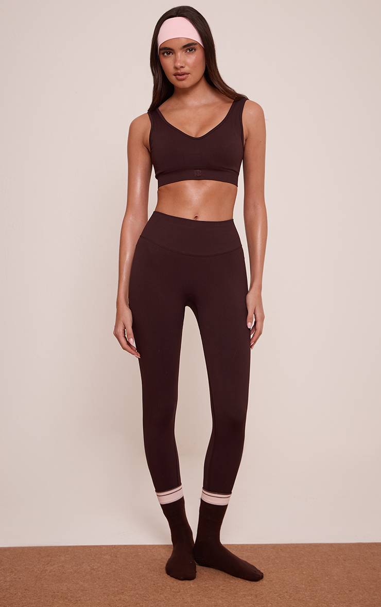 Chocolat Legging Sculptant Sans Couture Avec Effet Synthétiquesh-up PLT