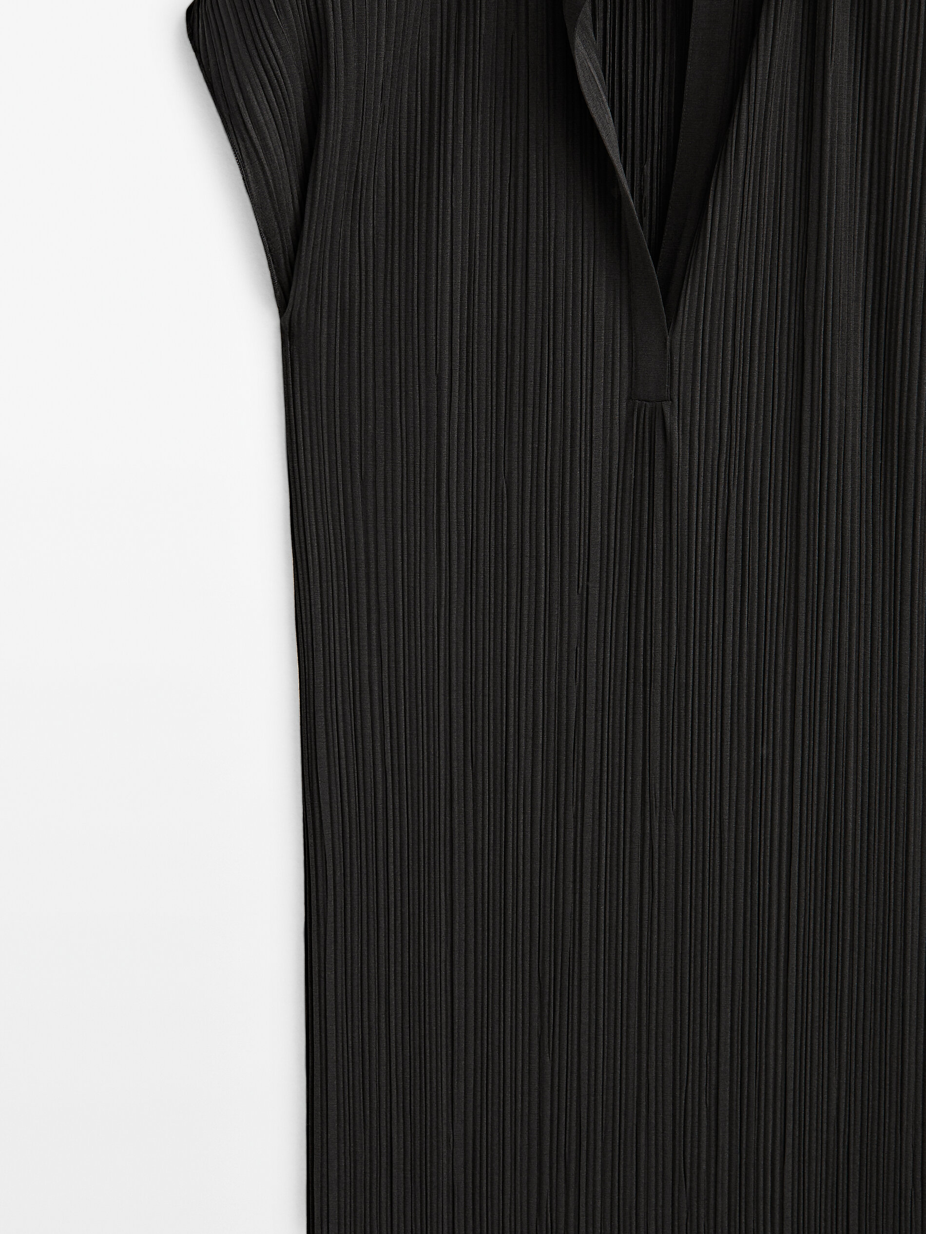 Vestido Polo Plissado - PRETO