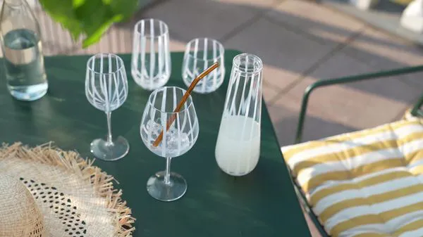 Broste Copenhagen Stripe Hvidvinsglas