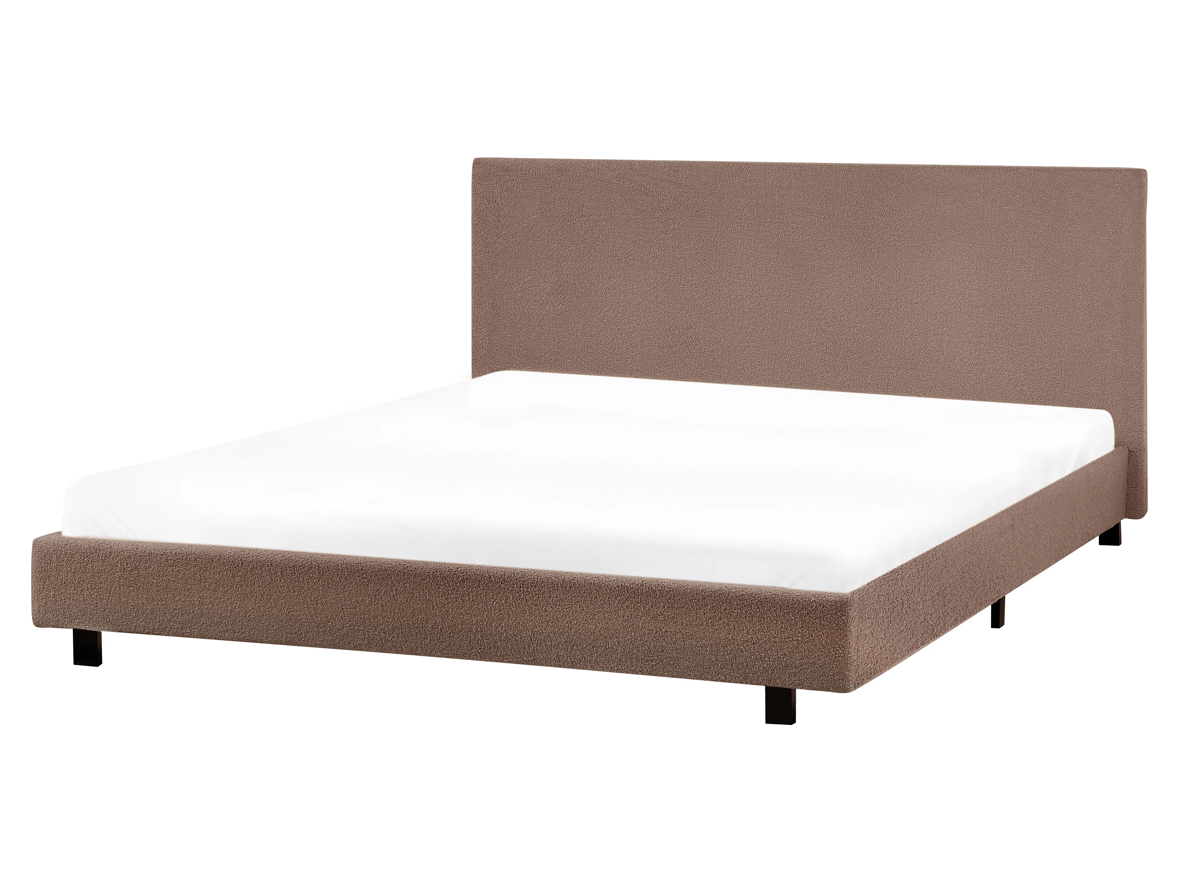 Waterbed Bouclé ALBI 180 x 200 cm Bruin