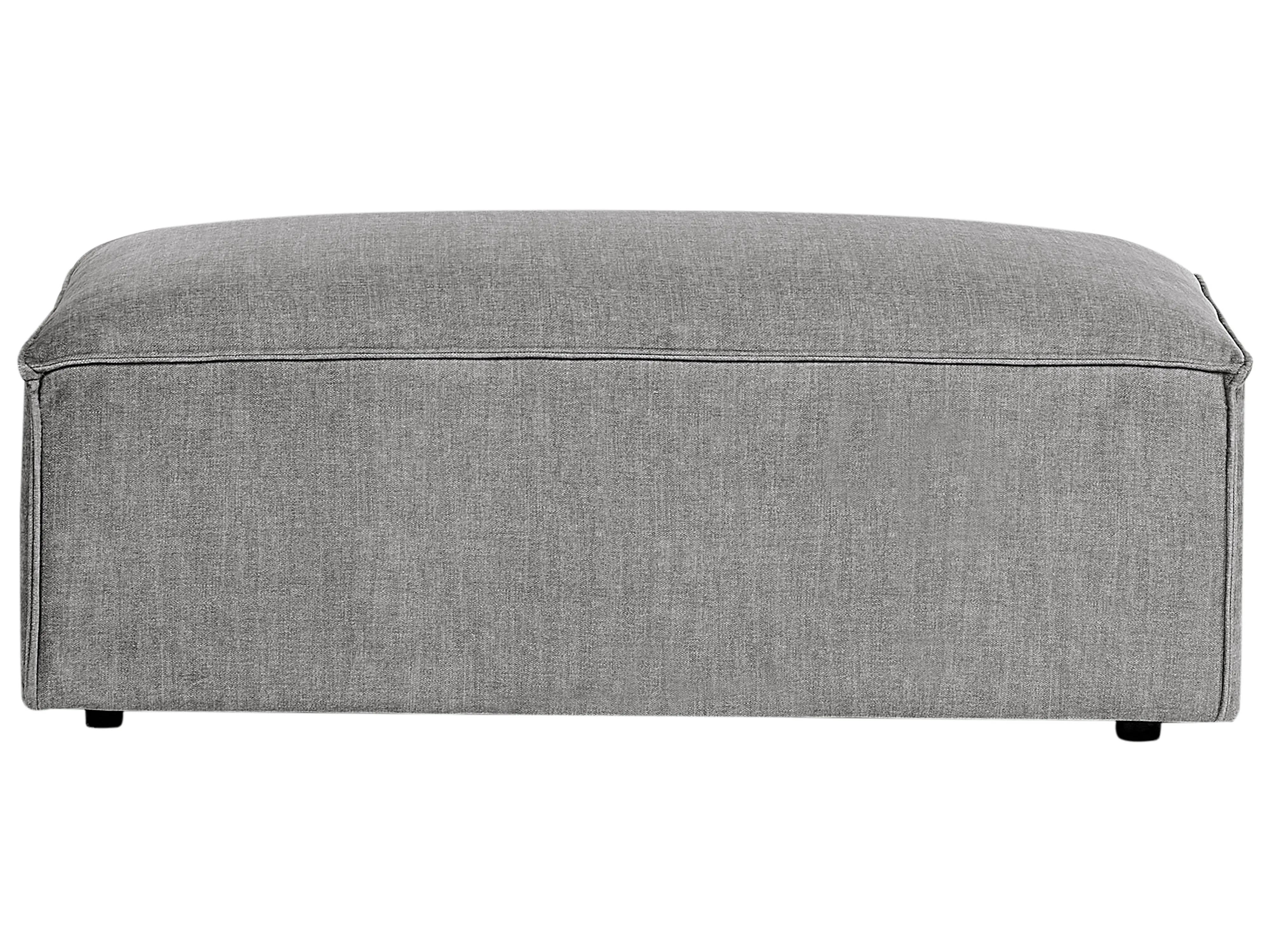 Modulaire bank 2-zits HELLNAR Stof Grijs met ottomaan