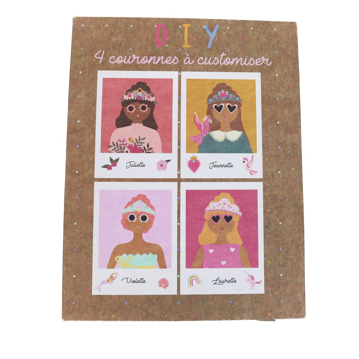 Kit 4 couronnes à customiser Do It Yourself Mercredi et Patati
