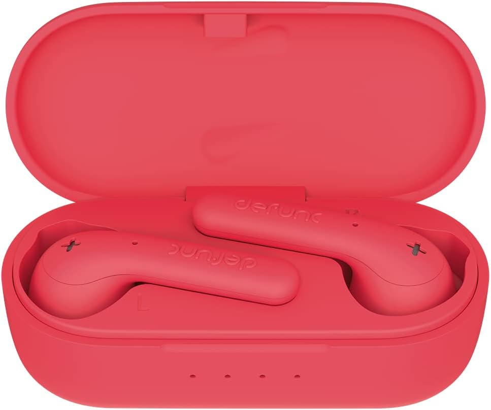 True Music TWS Bluetooth 5.2 In-Ear Kopfhörer Headset IPX4 mit Ladecase (D4273M) - Rot