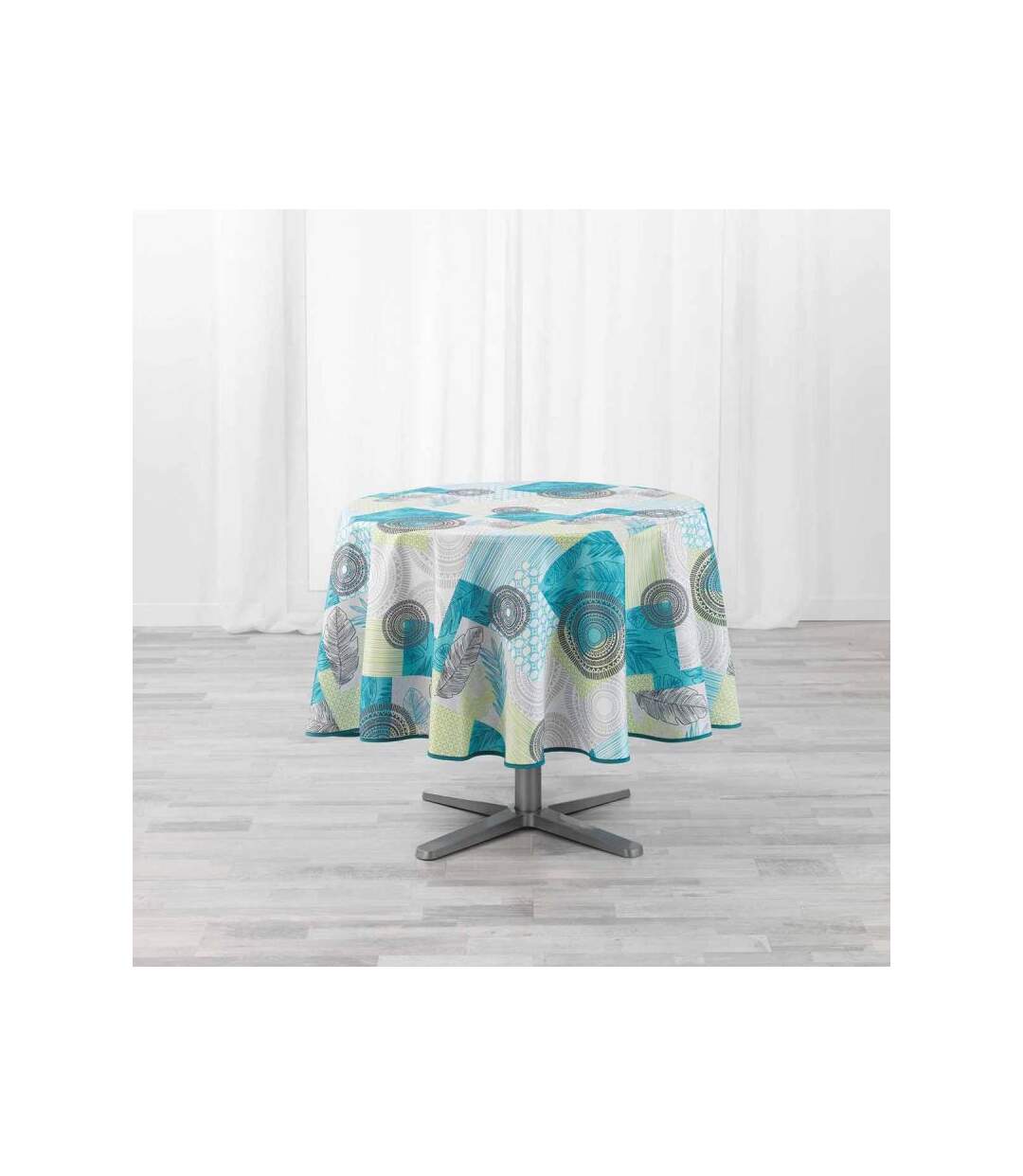 Nappe Antitache Ronde Peachy 180cm Bleu