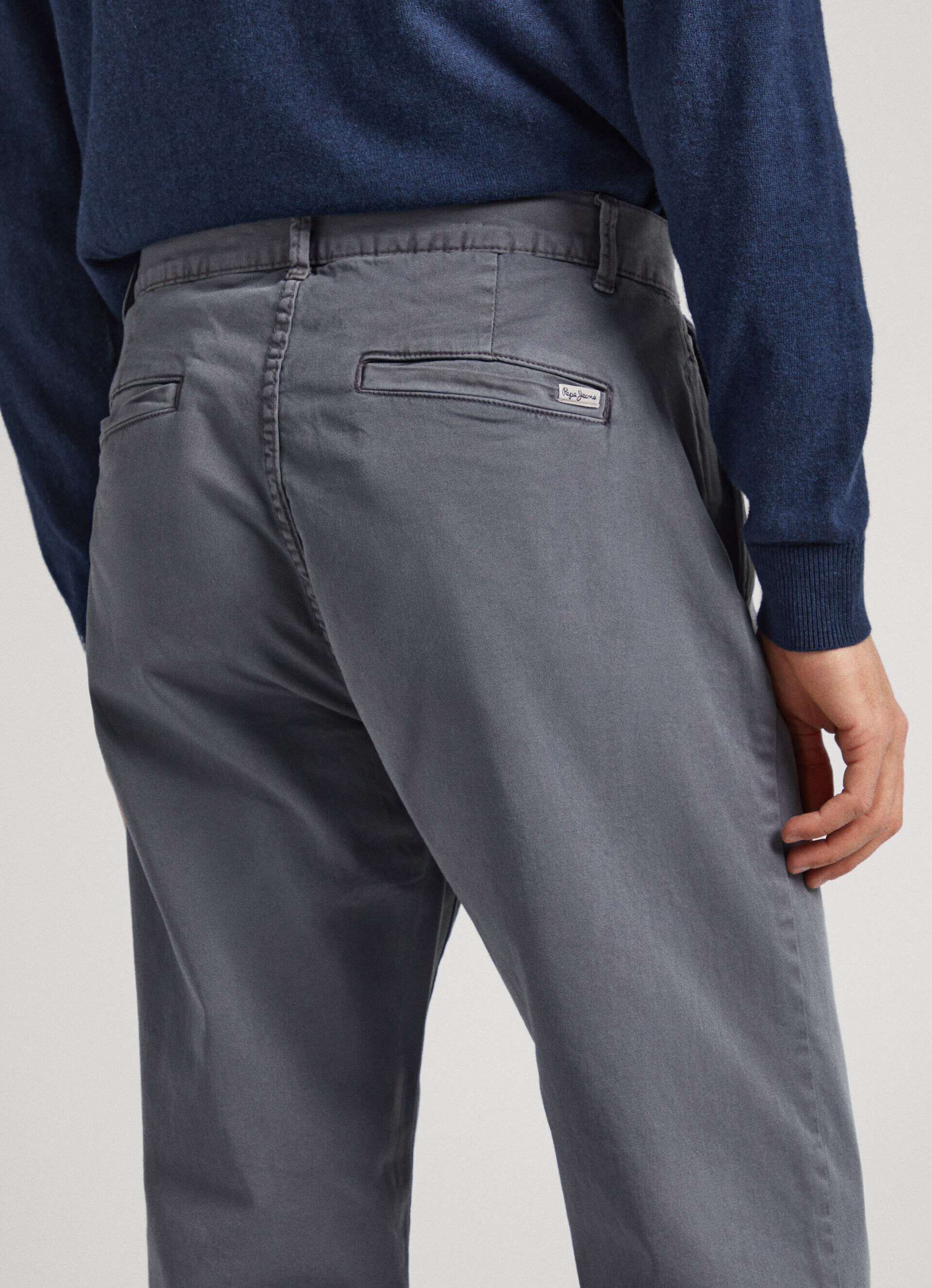 Calça chino NILS de corte folgado - cinza trovão