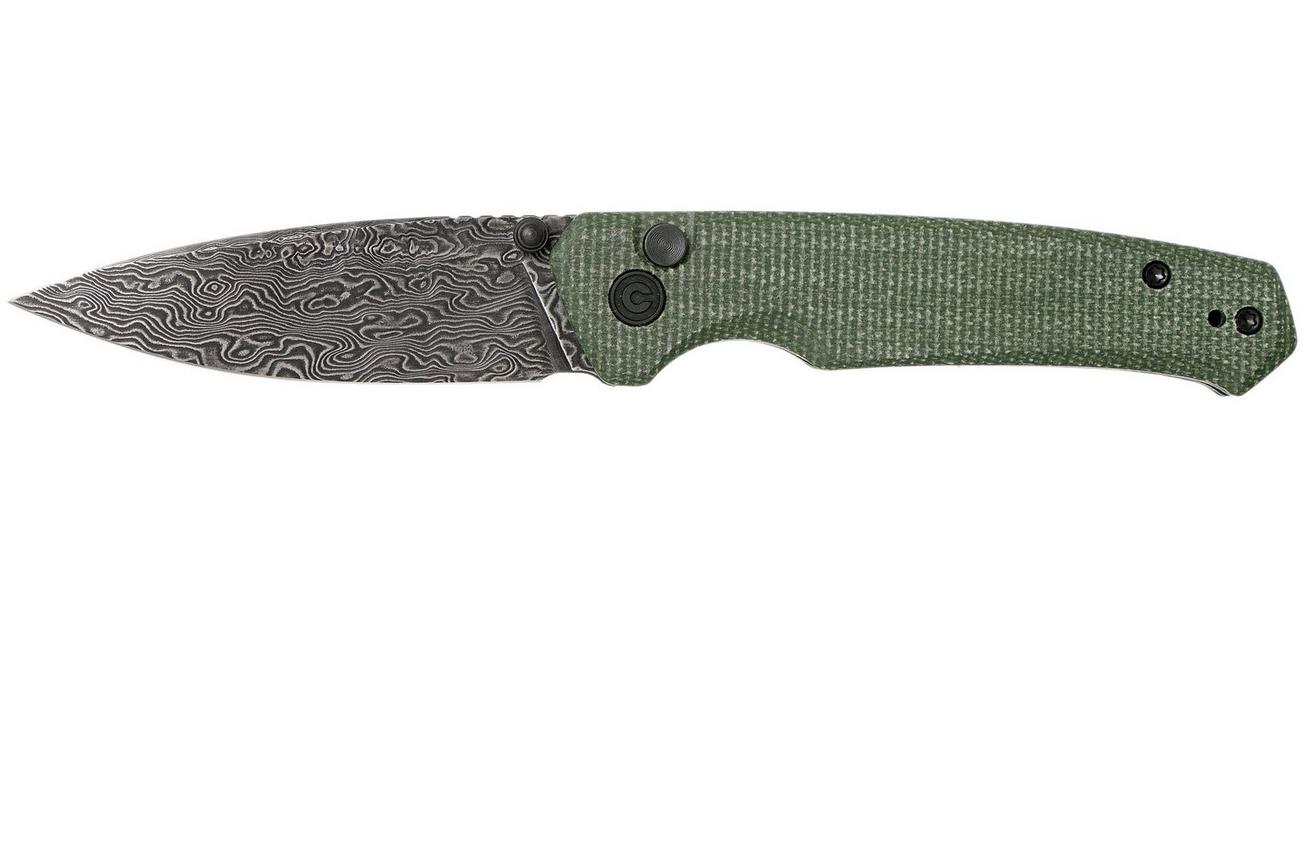 Civivi Altus C20076-DS1 Damascus, Green Micarta zakmes