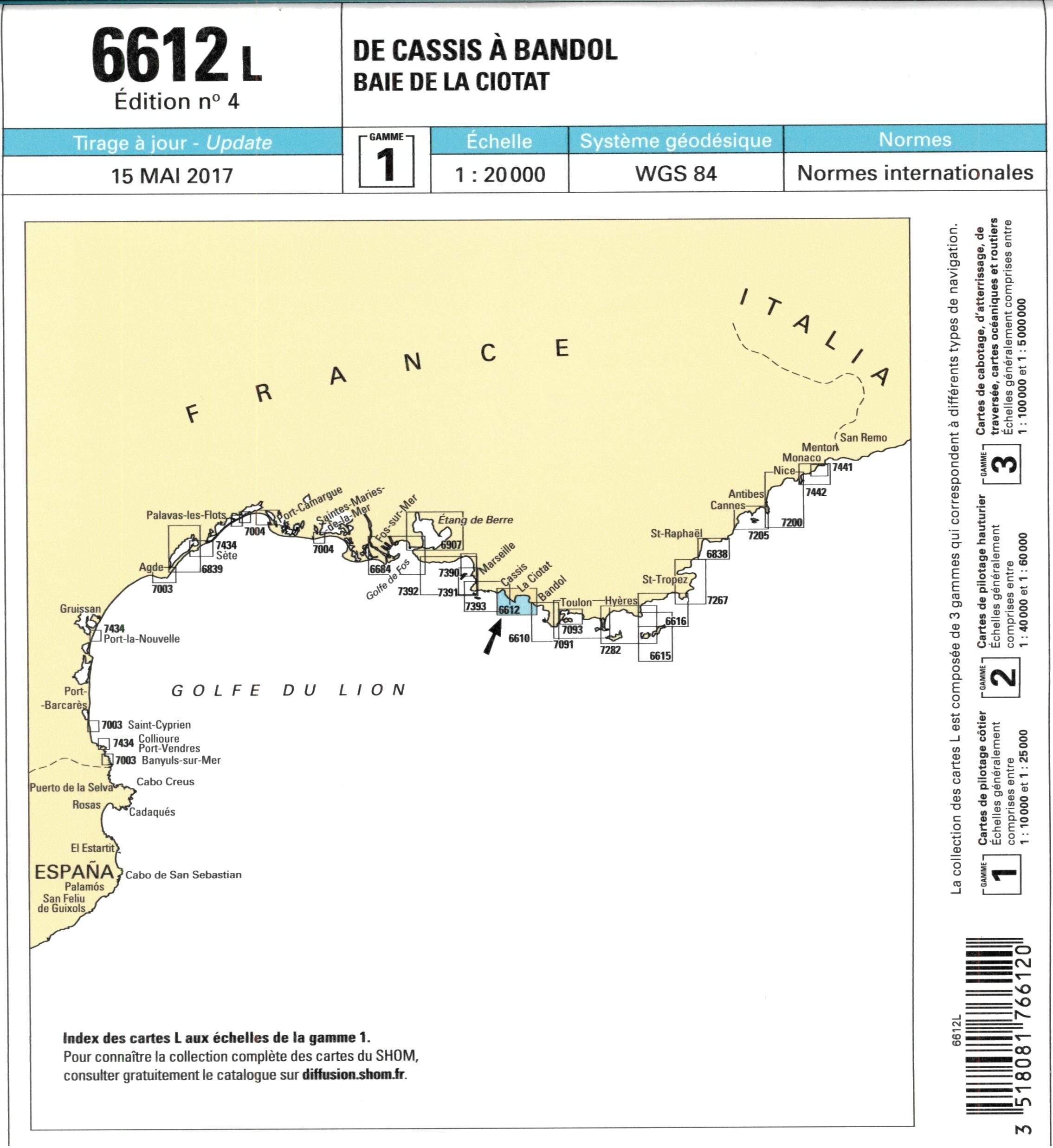 EPSHOM - 6612L DE CASSIS A BANDOL