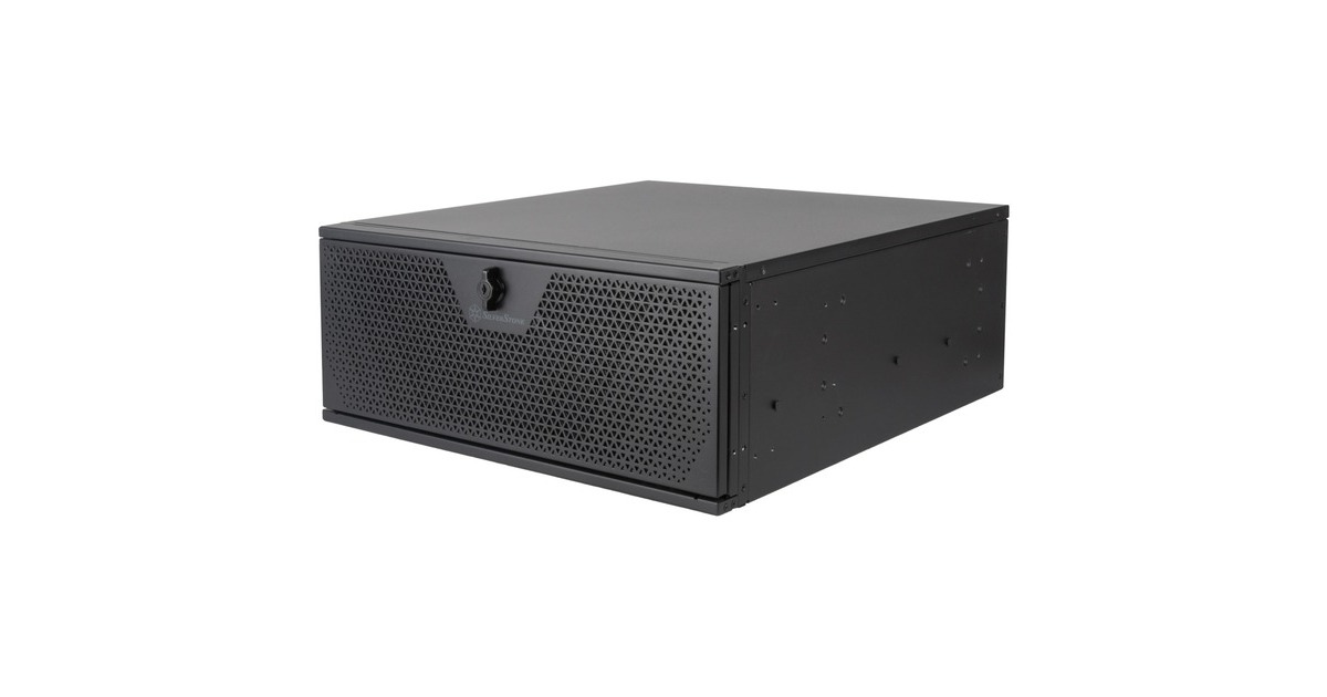 SilverStoneRM44 rack behuizing  (Zwart | 4U | USB Type-C | 2x 80mm casefan inbegrepen)
