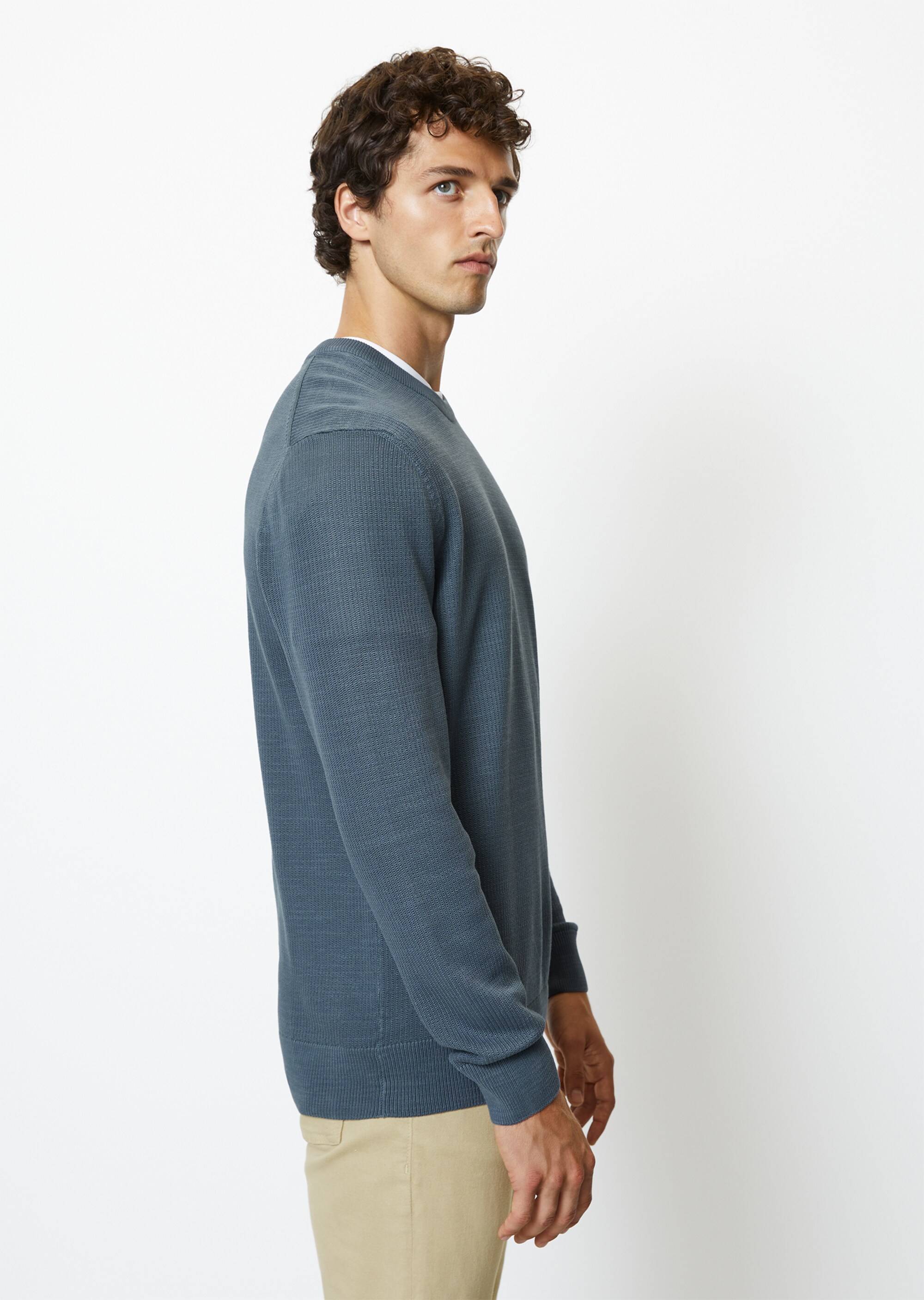 Pullover regular aus fein geripptem Organic Cotton
