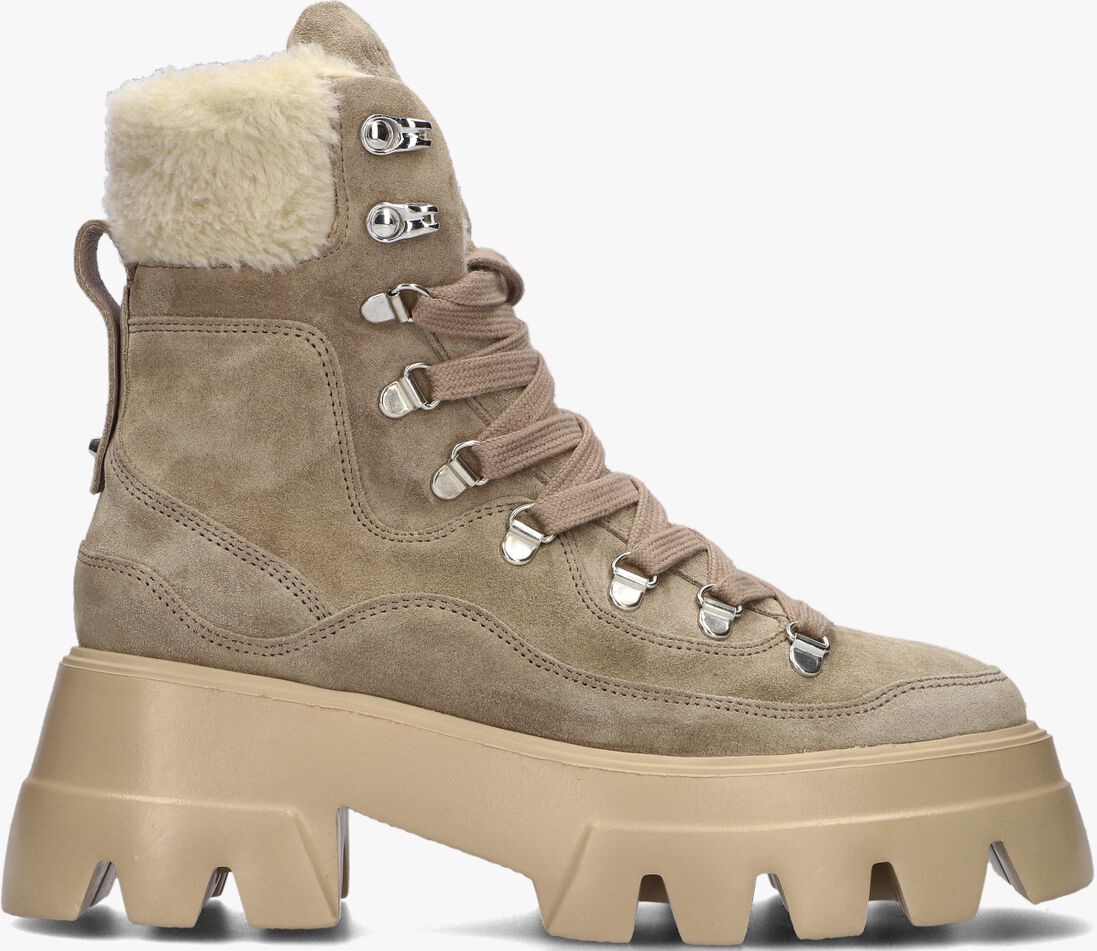 NUBIKK taupe nubikk veterboots flore montagne fur