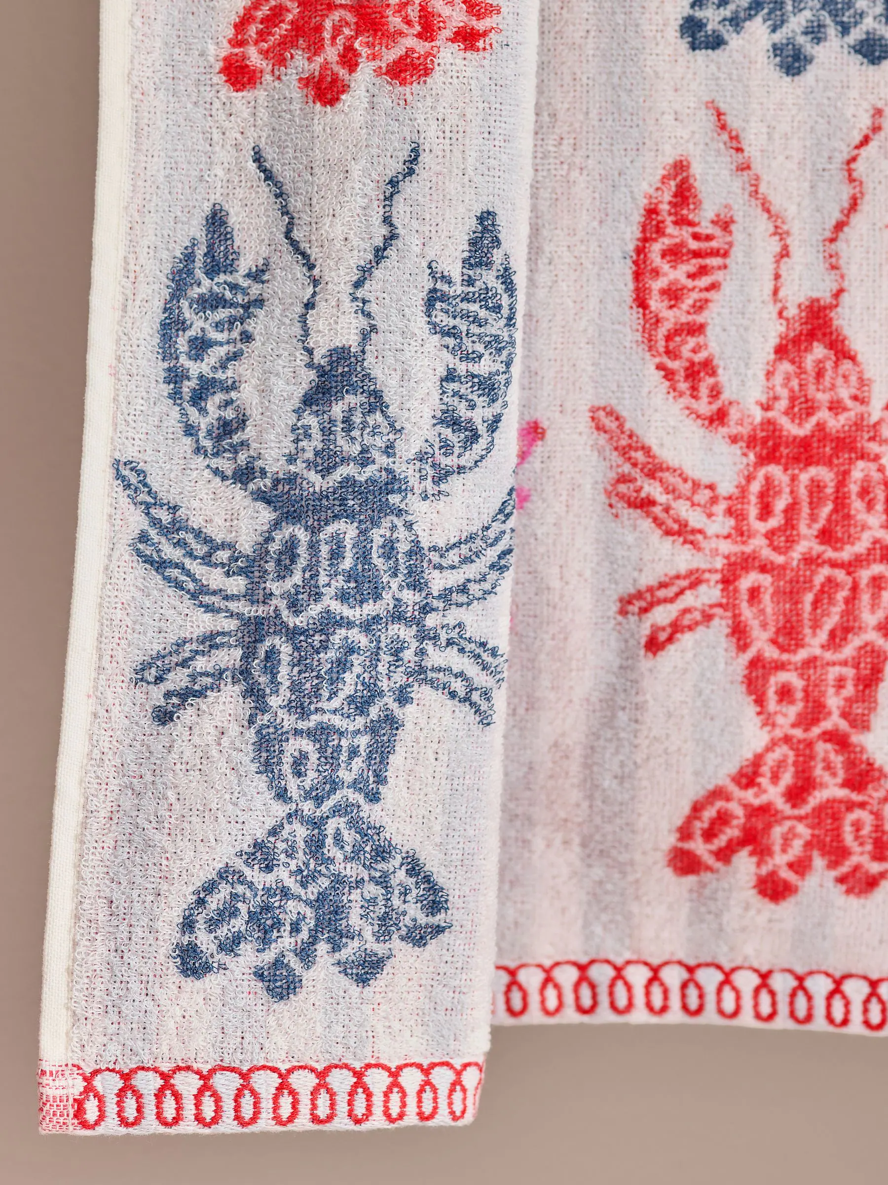 Lobster Print 100% Cotton Towel