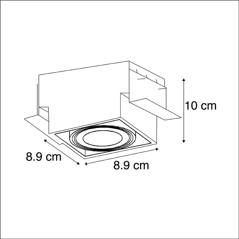 Smart inbouwspot wit trimless incl. Wifi GU10 - Oneon 1