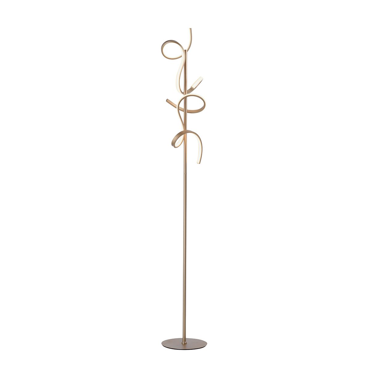 Design vloerlamp messing incl. LED en dimmer - Krisscross