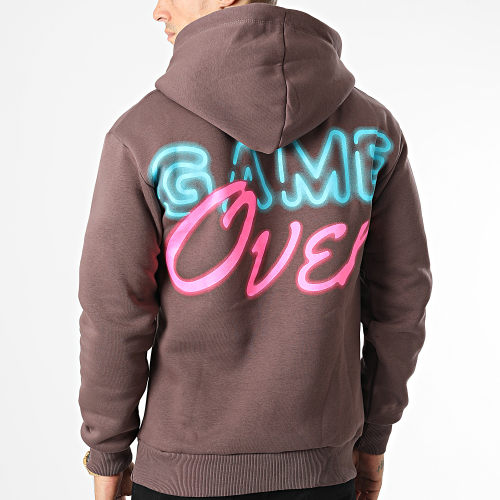 Sweat Capuche GK-1128 Prune