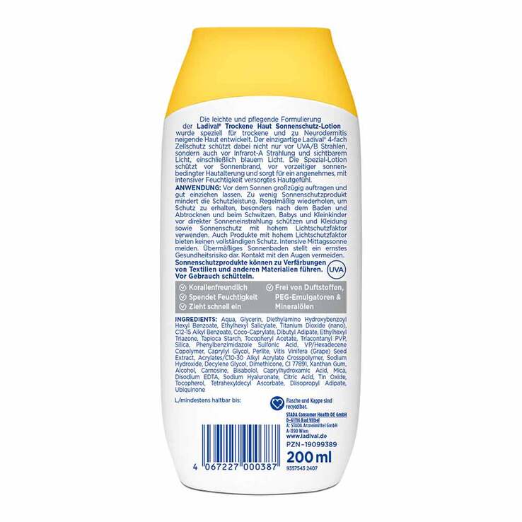 Ladival trockene Haut Sonnenschutz-Lotion LSF 50 + , 200 ml
