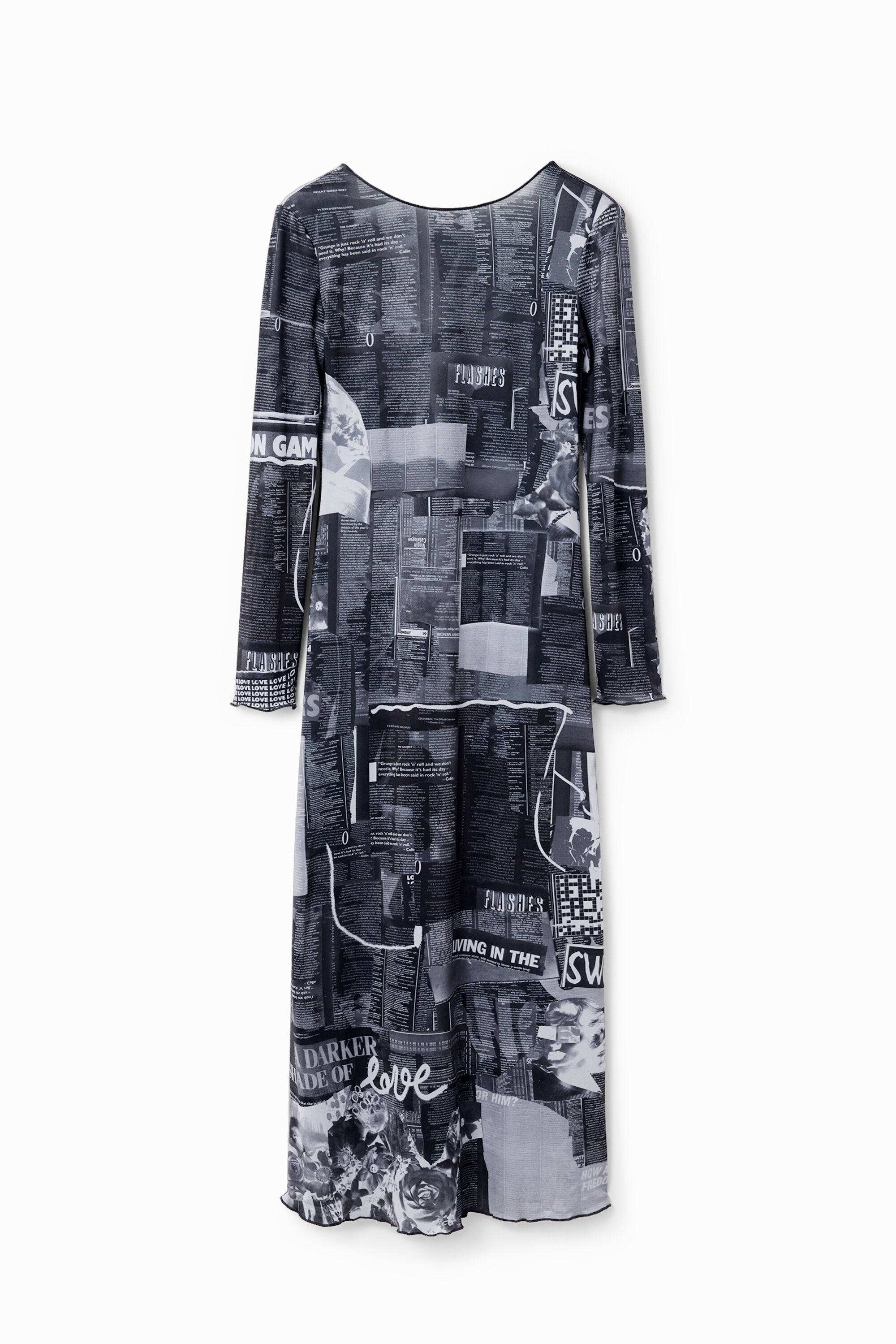 Robe midi ajustée journal