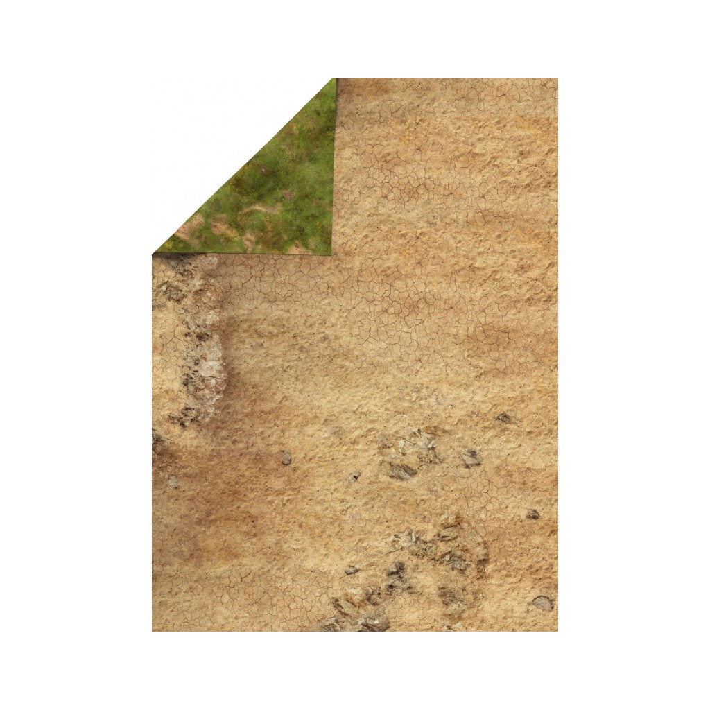 Playmats - Latex - Tapis recto/verso - Rocky Desert / Grassland - 44