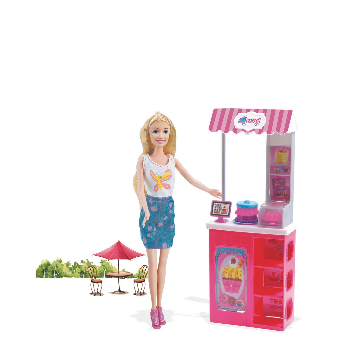 Poupée Jenny et sa pâtisserie
