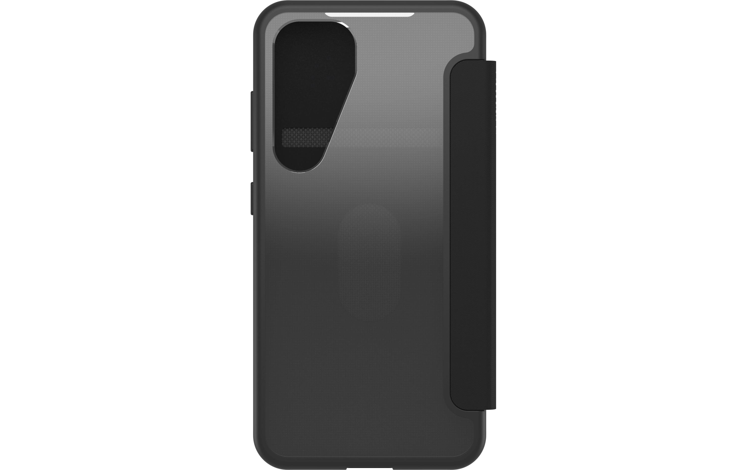 Back Cover React Folio Galaxy S25 Transparent SchwarzSchutzhülle für das Samsung Galaxy S25